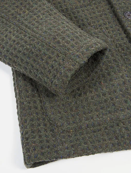 Universal Works 3D Tweed Olive Check Labour Jacket