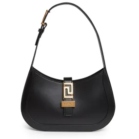 VERSACE  Borsa a spalla ''Greca Goddess'' in pelle nera